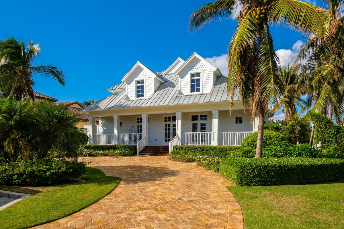 Classic architecture style home in the historic coastal gulf residential district