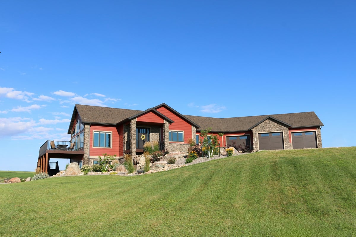 New Custom Build large single family home in a rural setting with acreage and beautiful green scenery