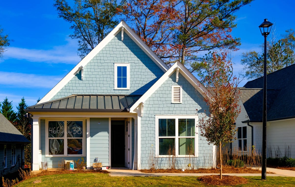 New home construction in a growing residential neighborhood